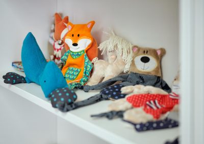 Blick ins Kuscheltiere - Regal